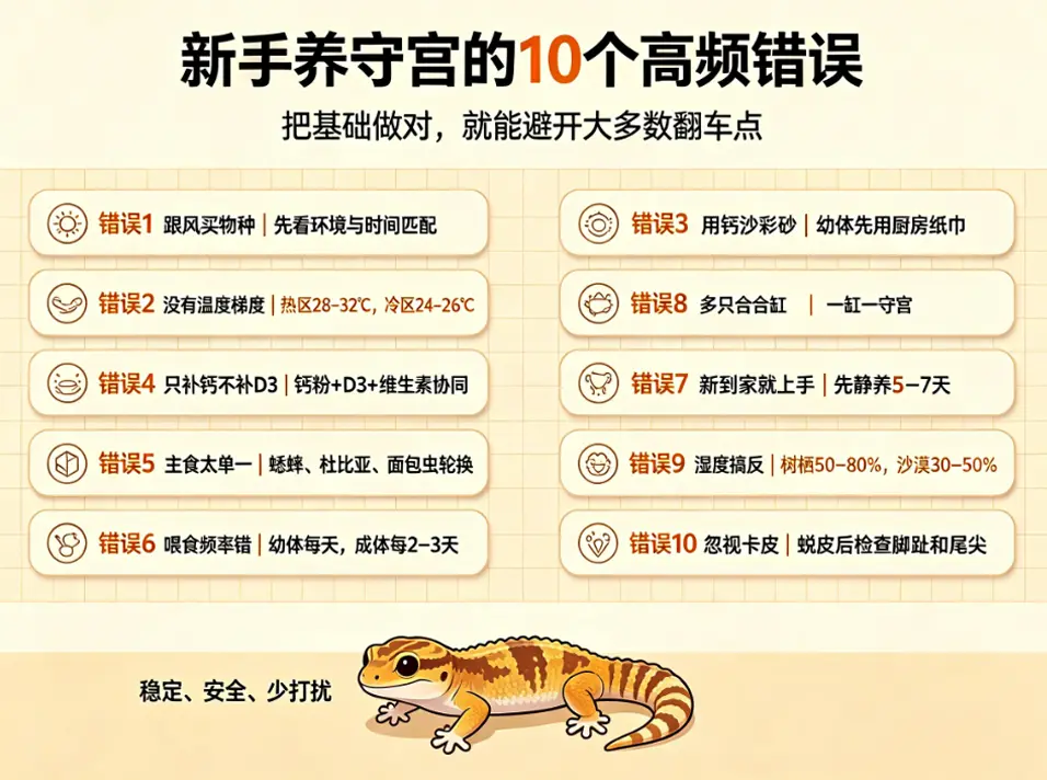 新手养守宫的10个高频错误