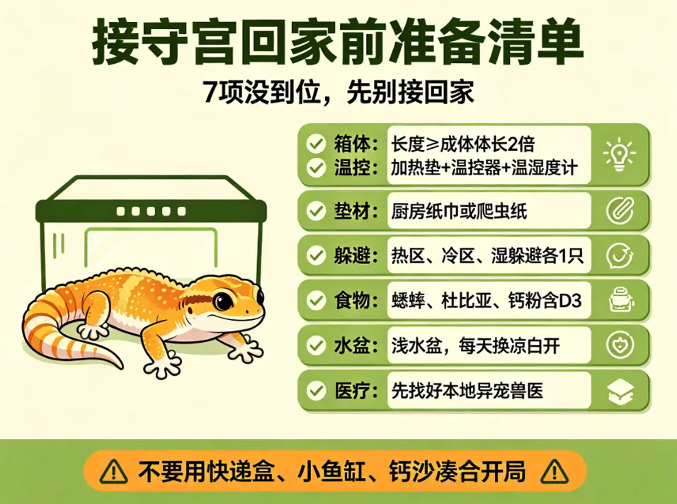 接守宫回家前的准备清单