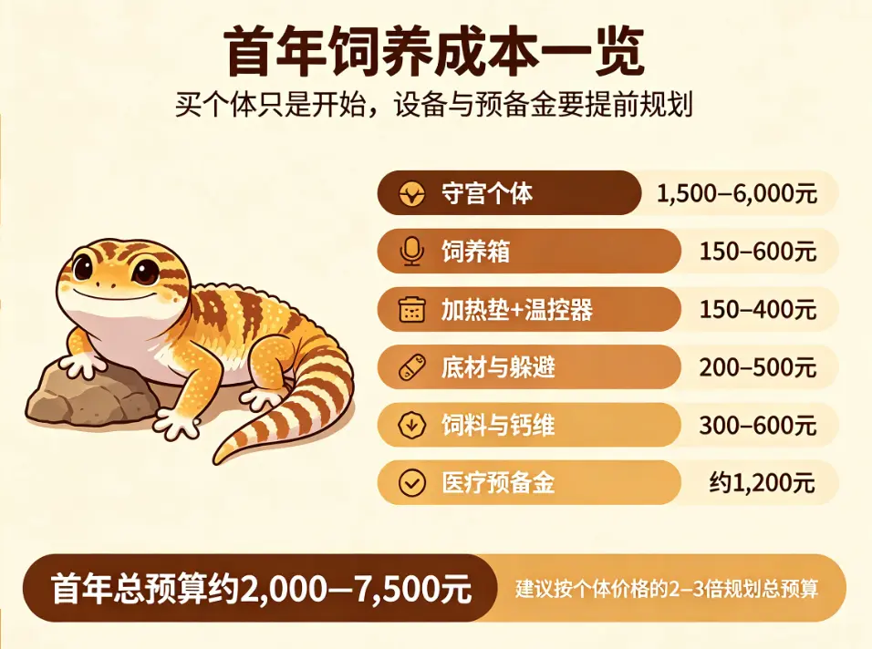 带纹守宫首年饲养成本一览