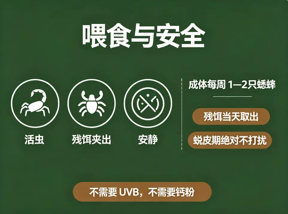 宠物蝎子饲养指南:喂食与安全
