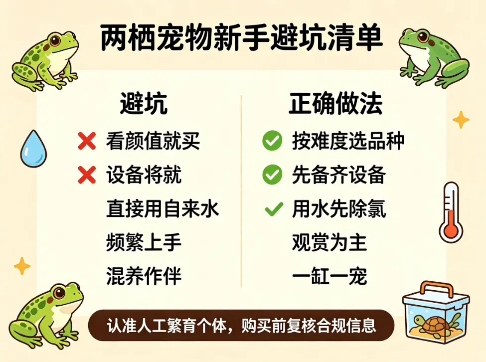 两栖宠物新手避坑清单