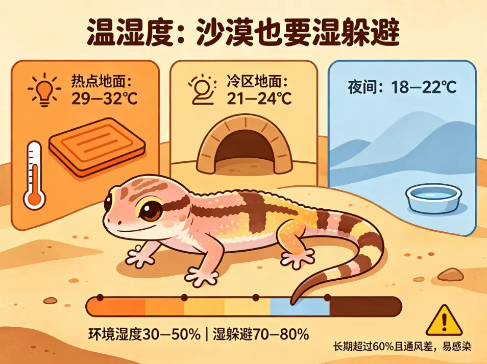 带纹守宫温湿度设置