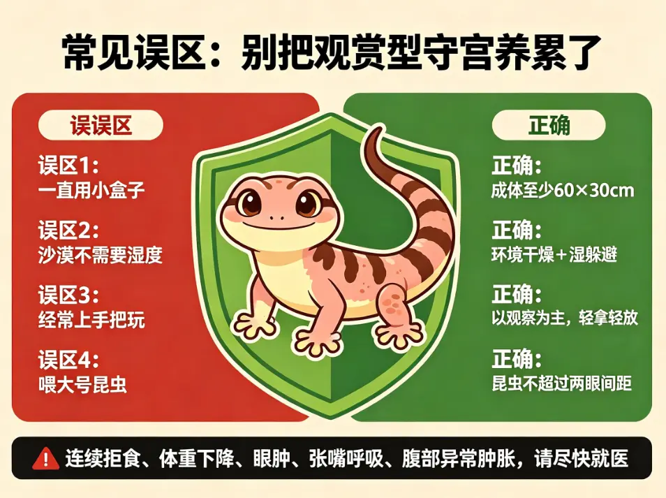 带纹守宫饲养常见误区