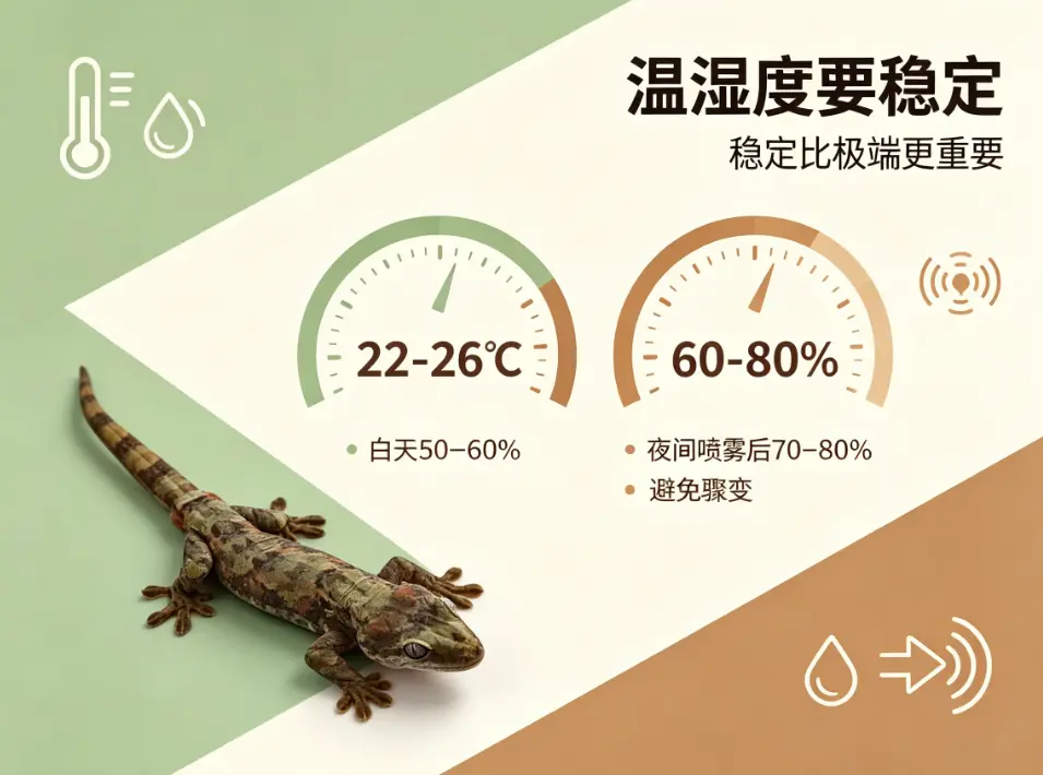 魔物守宫饲养温湿度要稳定
