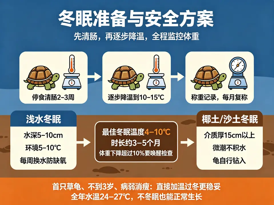 草龟饲养全攻略：冬眠准备与安全方案