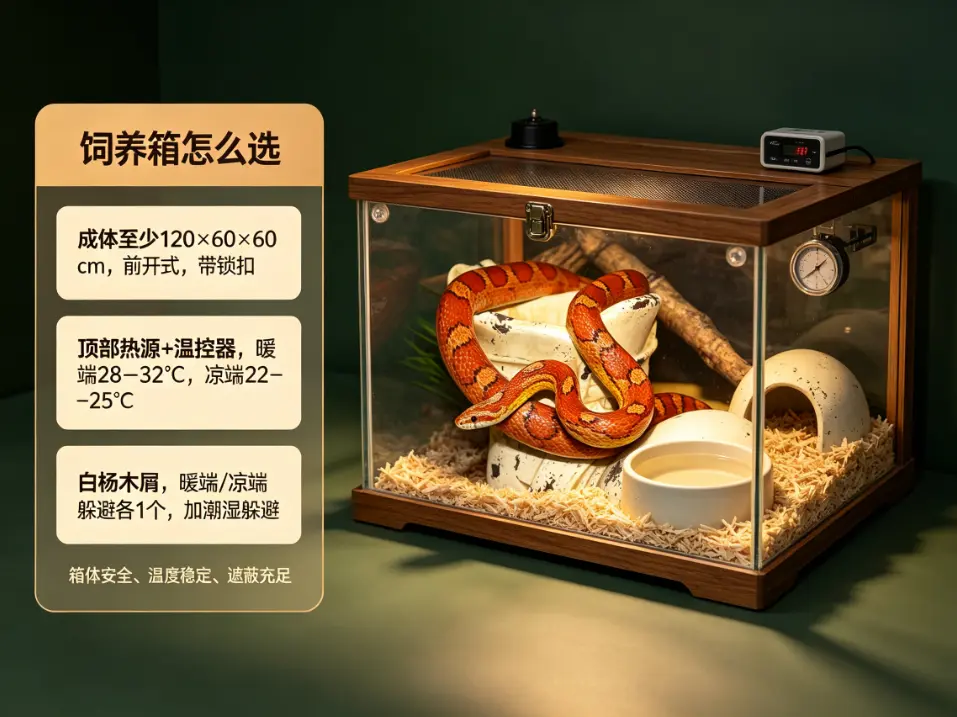 饲养玉米蛇饲养箱怎么选