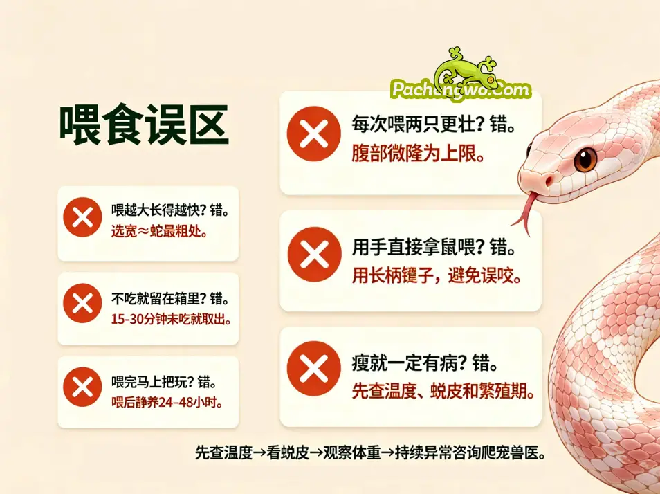 玉米蛇常见喂食误区