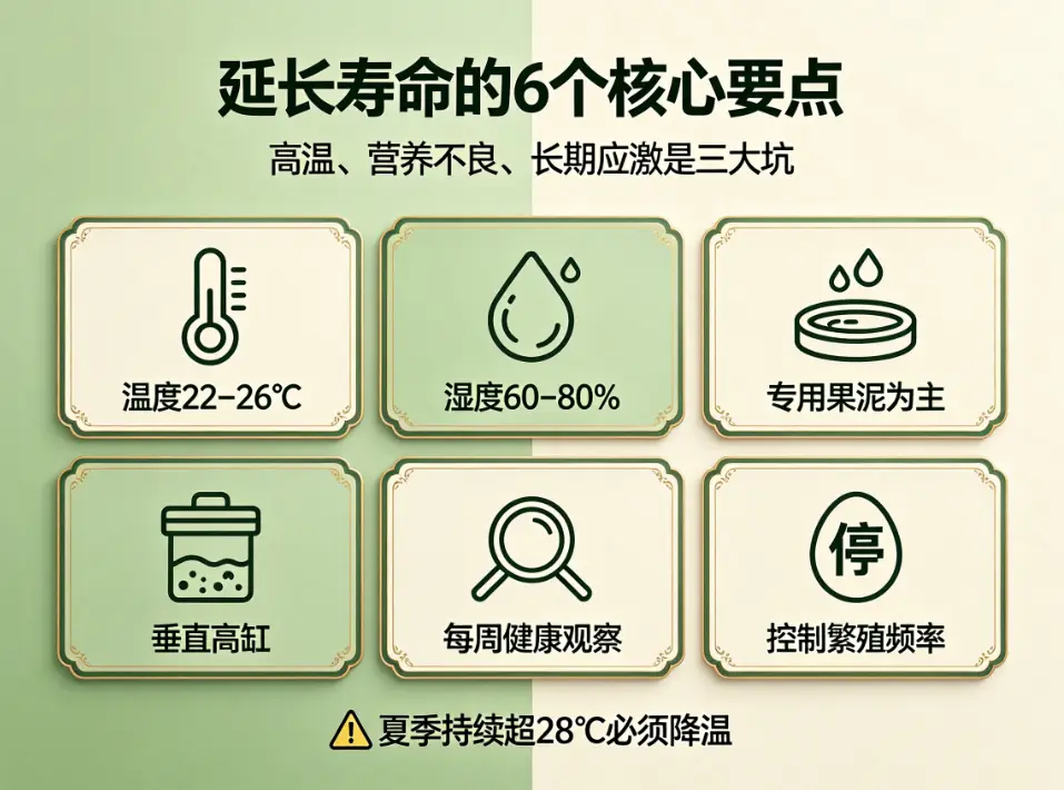 睫角守宫延长寿命的核心要点