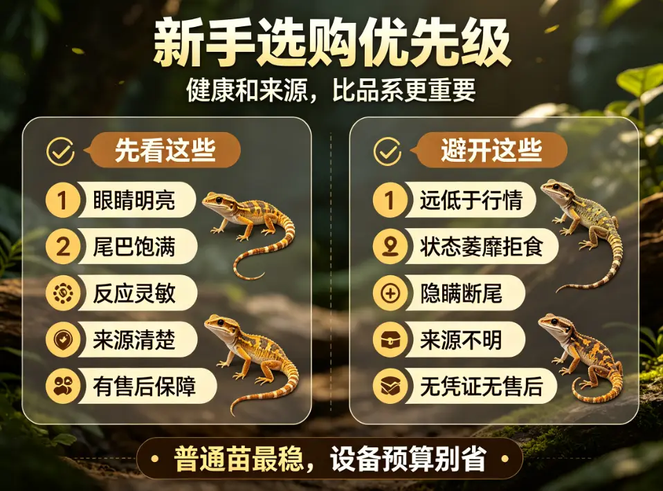 新手怎么挑选睫角守宫