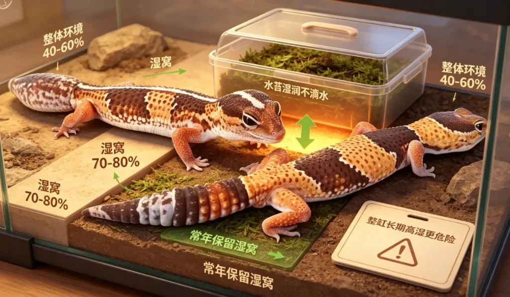 肥尾守宫饲养环境示意图