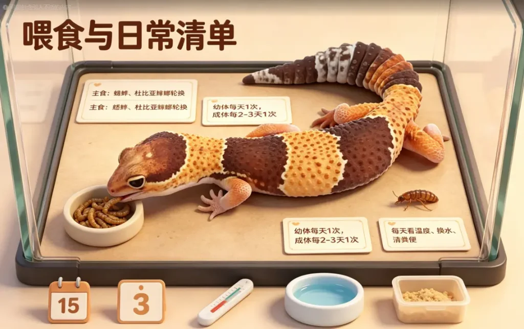 肥尾守宫喂食清单