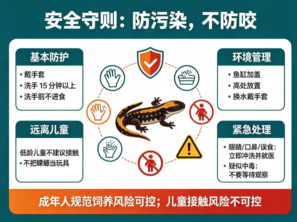 东方蝾螈安全饲养是防污染