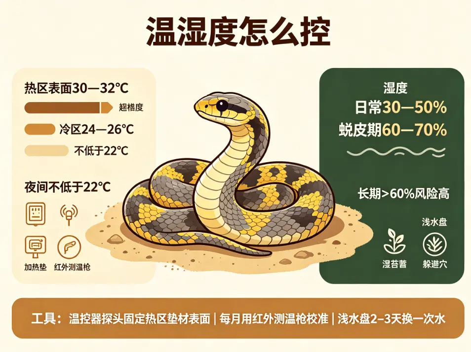 饲养猪鼻蛇 温湿度怎么控