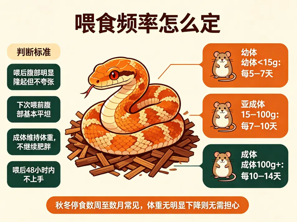 猪鼻蛇喂食指南,喂食频率怎么定