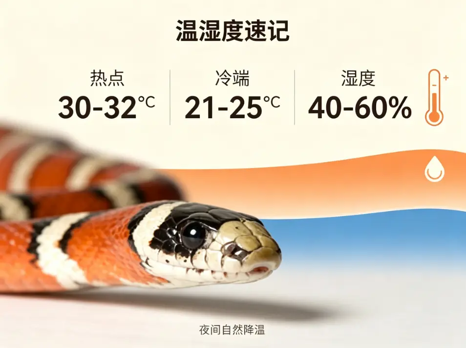 王蛇饲养，温湿度速记