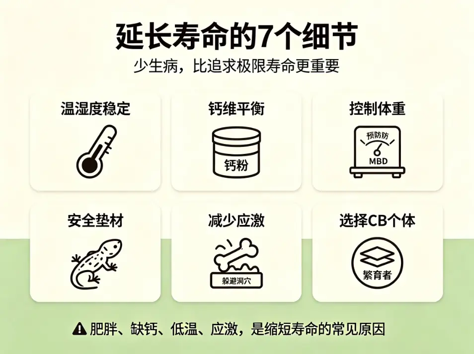 延长豹纹守宫寿命的7个细节