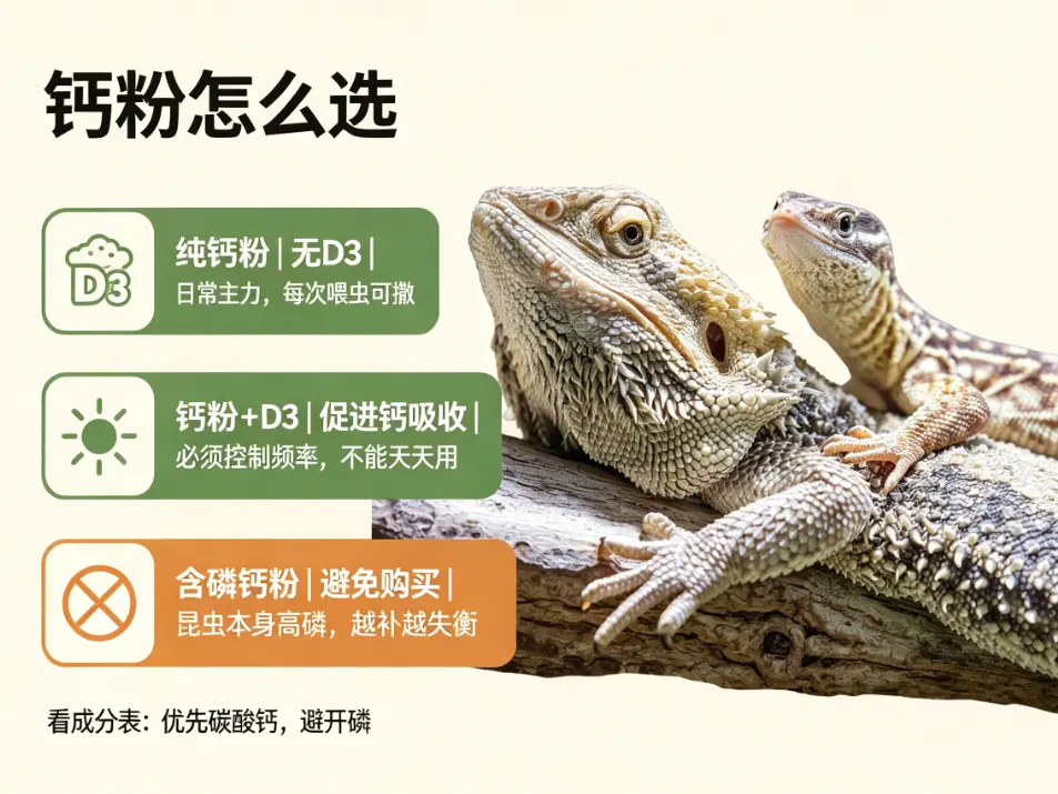 蜥蜴补钙全攻略：钙粉怎么选