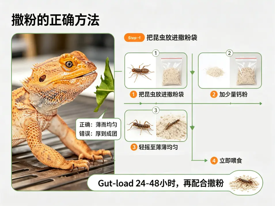 蜥蜴补钙全攻略：撒粉的正确方法