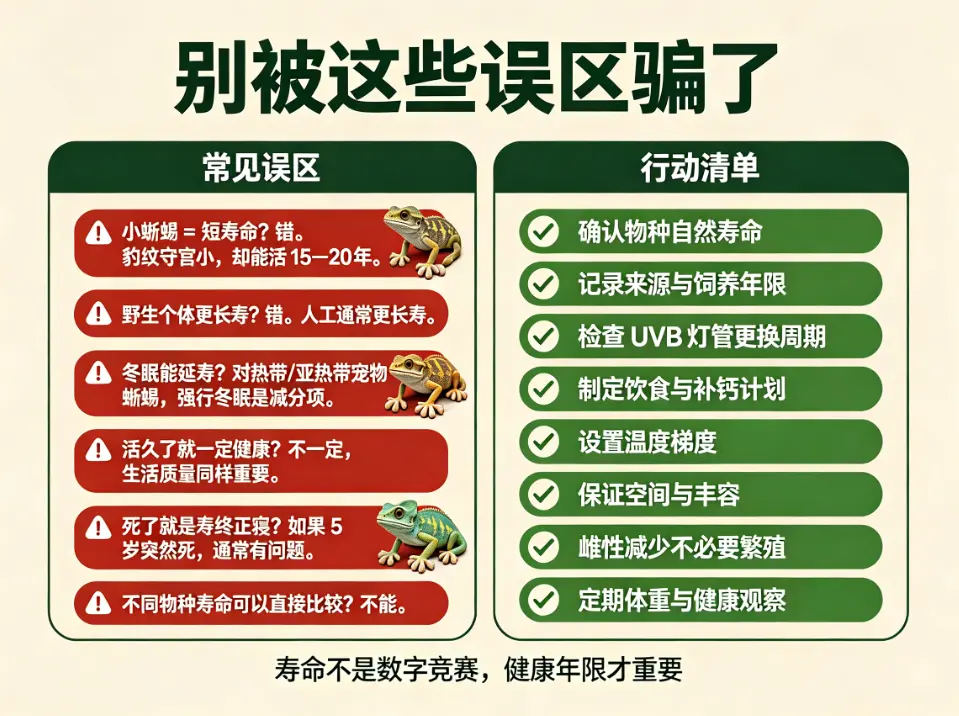 关于蜥蜴寿命的常见误区