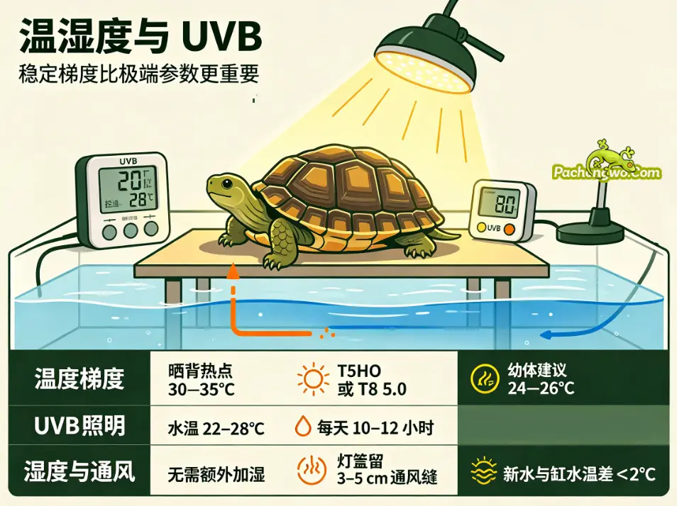 蛋龟饲养指南：温湿度与UVB
