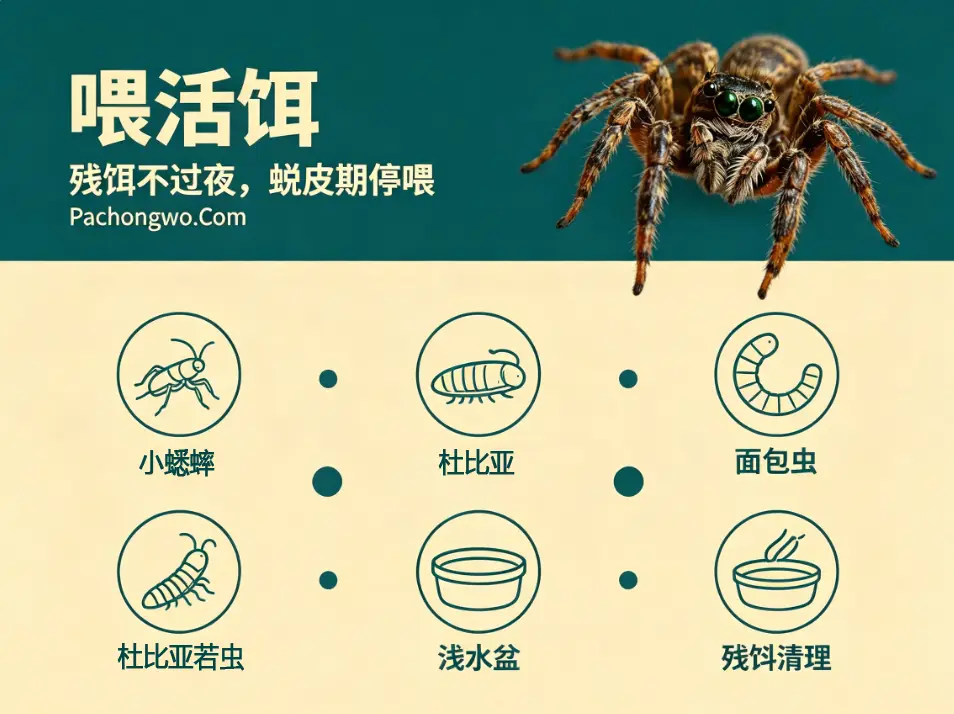 捕鸟蛛饲养指南：喂活饵，残饵不过夜