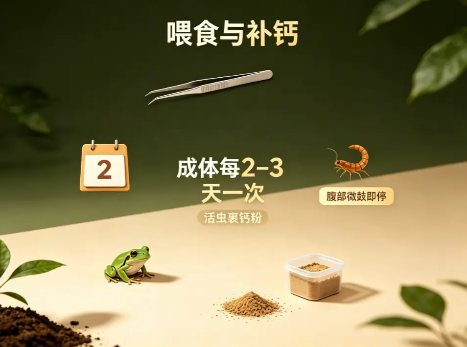 树蛙饲养指南：喂食与补钙