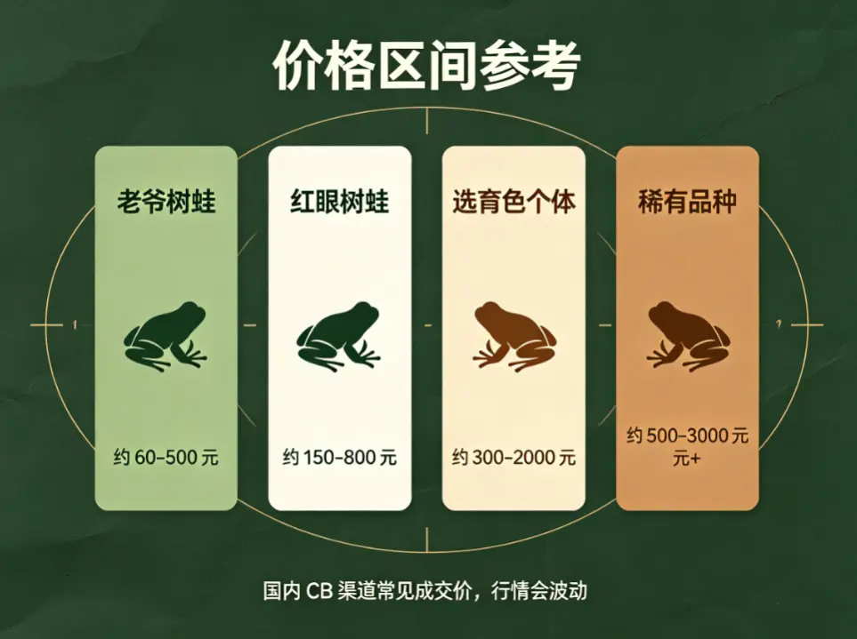 树蛙价格区间与影响因素