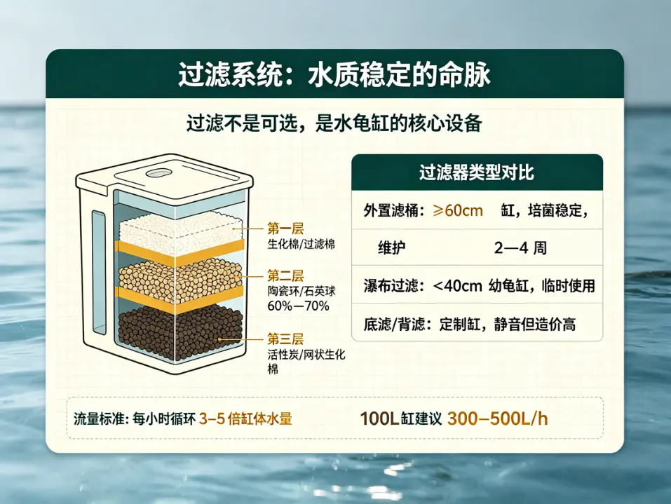 水龟缸养护指南：过滤系统，水质稳定的命脉
