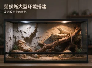 鬃狮蜥大型缸造景案例及过程详解
